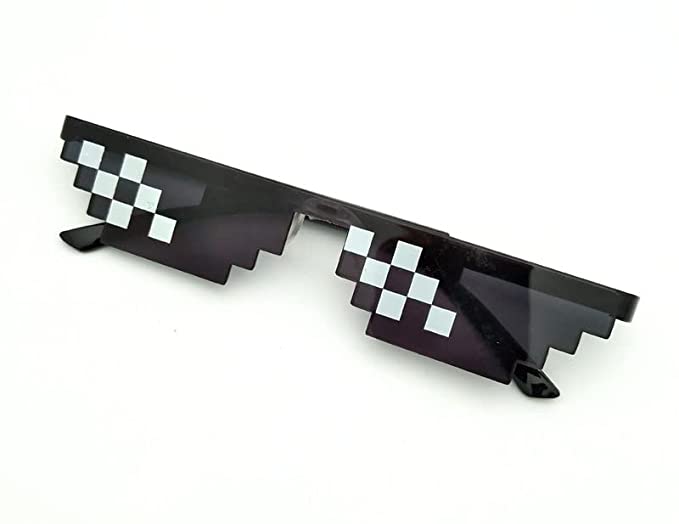 ZQBIEE® Thug Life Sunglasses Pixel Gangster Gangster Life Funny Novelty Shades - Image 2