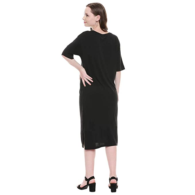 VERO MODA Womens Round Neck Solid T-Shirt Dress - Image 2