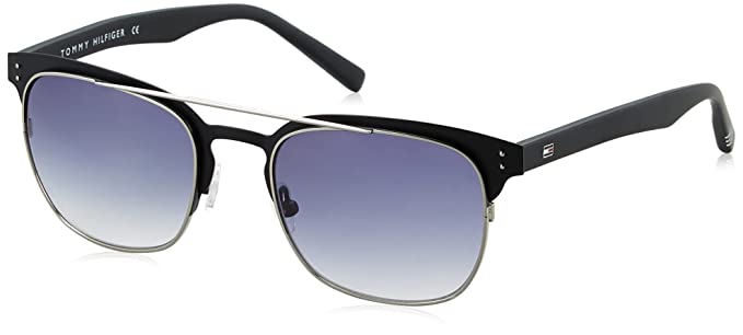 Tommy Hilfiger Gradient Square Unisex Sunglasses 2550 Siblkgn-19 C4 52 S |52| Green Colour Lens