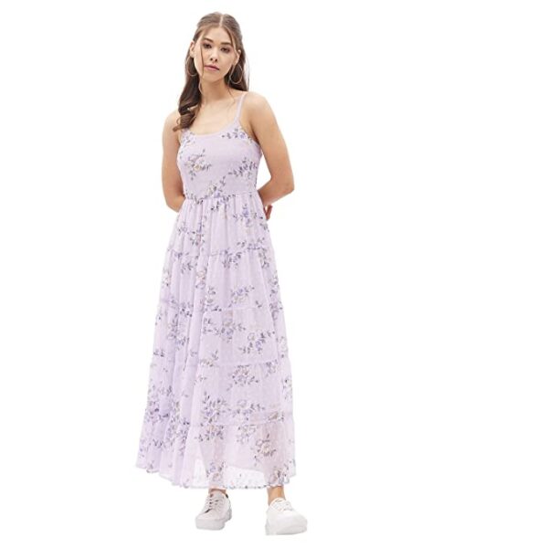 Harpa Women's Polyester A-Line Maxi Casual Dress